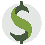 Dollar sign made of leaves.